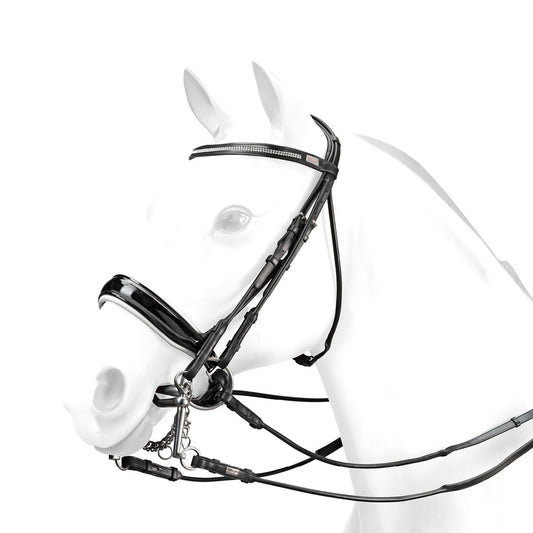 Equipe "Charlotte" Double Bridle with Reins - EquiOpulence