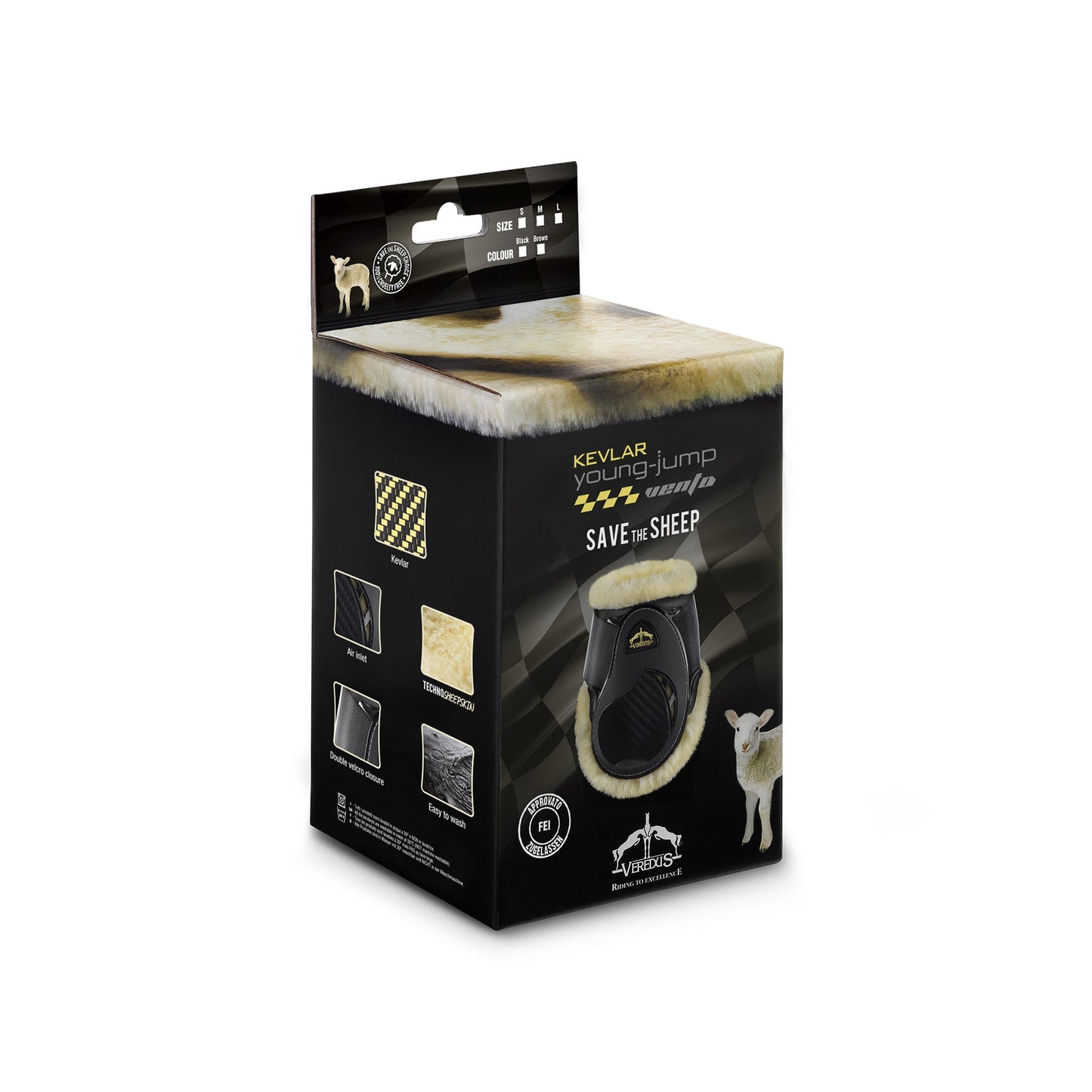 Veredus Kevlar Gel Vento Save The Sheep Young Horse Fetlock Boots - EquiOpulence